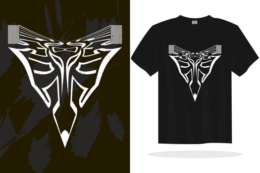 Modern t shirt design vector template with random graphics