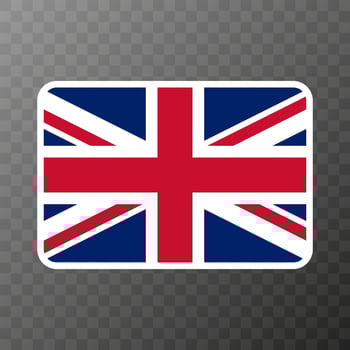 United Kingdom flag, official colors and proportion. Vector illustration.