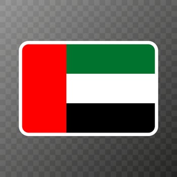 United Arab Emirates flag, official colors and proportion. Vector illustration.