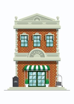 classic hotel building vector