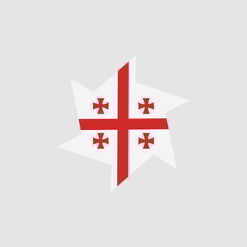 Georgia flag icon, illustration of national flag design with elegance concept, perfect for independence design vector