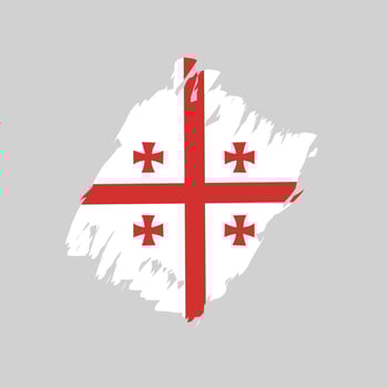 Georgia flag icon, illustration of national flag design with elegance concept, perfect for independence design vector
