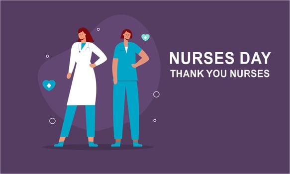 Flat international nurses day illustration vector