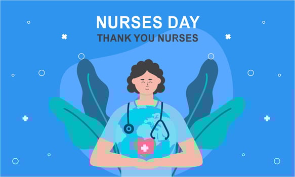 Flat international nurses day illustration vector