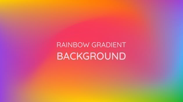 Rainbow gradient horizontal background. Vector blurry abstract designs.