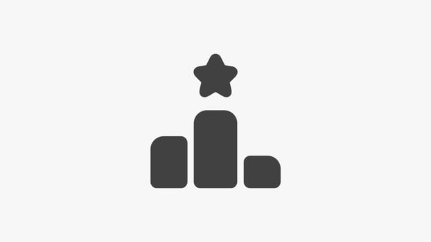 Ranking icon solid vector