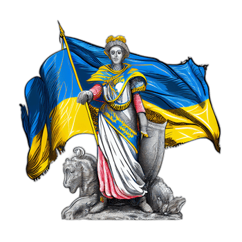 Ukraine flag artwork stained glass, patriot illustration design, ukrainian patriotism flags, png