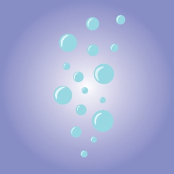 Bubbles on a blue background vector
