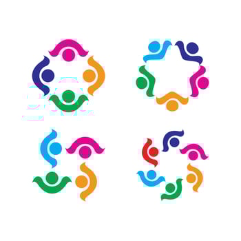 People icon work group vector