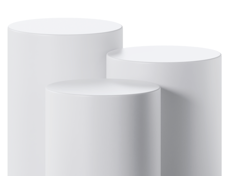 White clean cylinder podium product display png