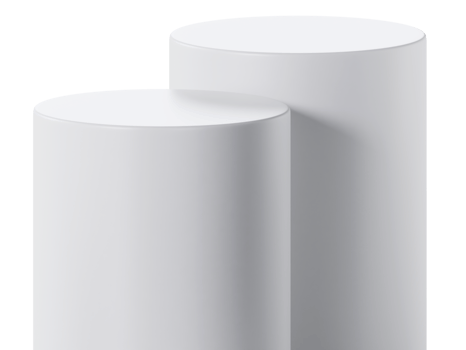 White clean cylinder podium product display png