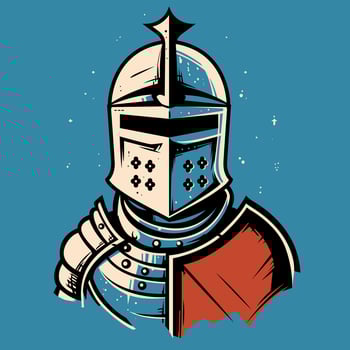 Medieval Knight illustration - logo vector