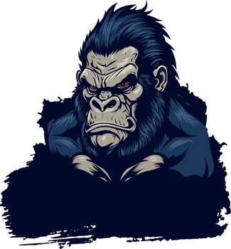 Gorilla illustration - logo vector
