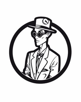 Gentleman Logo Illustration vector