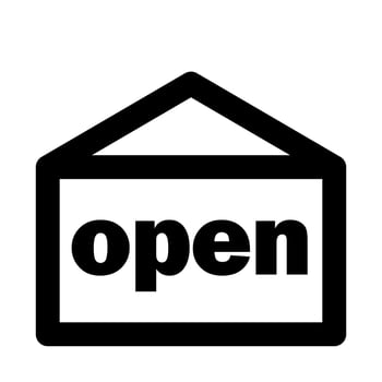 open store of online shopping outline icon style vector