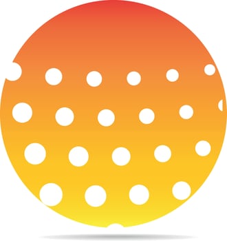 Circle With Dots, Logotype Concept Design vector