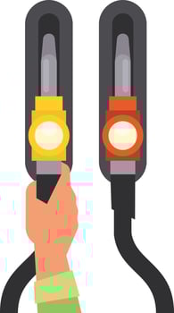 Vector Image Of Pistols On A Gas Station