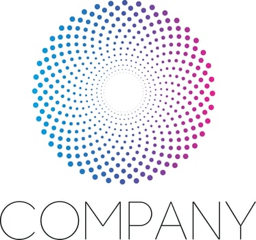 Vector Graphics Of Dotted Logotype Template For Businesses