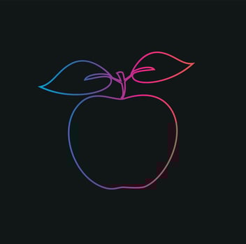 Silhouette Of An Apple, Logotype Concept vector