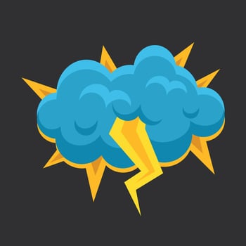 Vector Graphics Of A Lightning And A Cloud