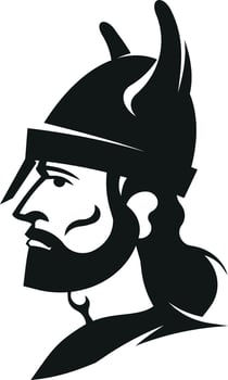 Silhouette Of A Viking Soldier vector