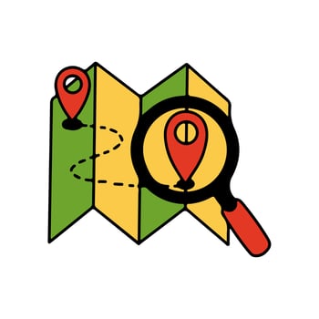 Handdrawn Search Location vector