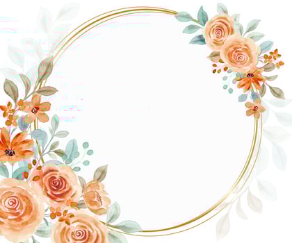 Rose flower frame with watercolor for wedding, birthday, card, background, invitation, wallpaper, sticker, decoration etc. vector