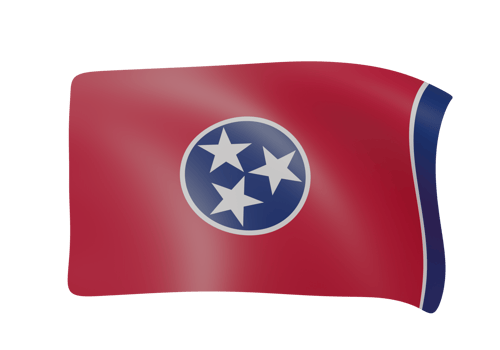 Tennessee waving flag 3d png