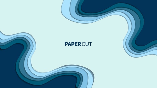 Sorta blue papercut background concept design vector