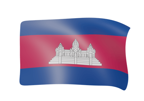 cambodia waving flag 3d render png