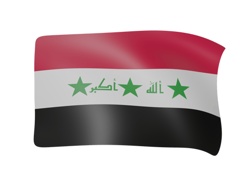iraq waving flag 3d png