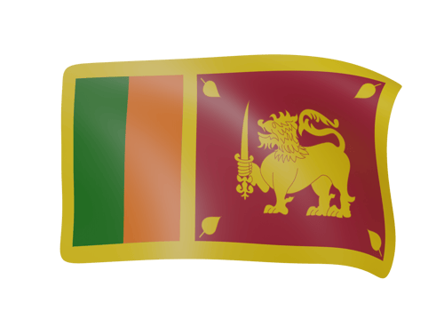 sri langka waving flag 3d render png