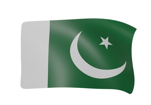 pakistan waving flag 3d render png