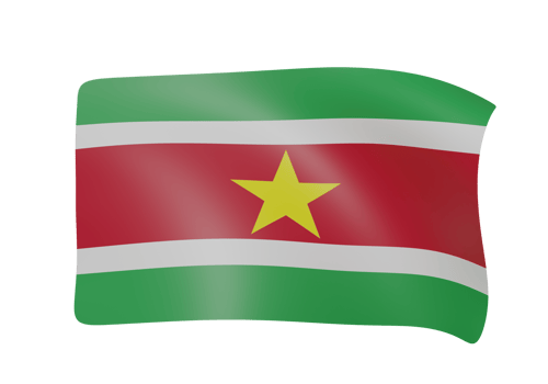 suriname waving flag 3d render png