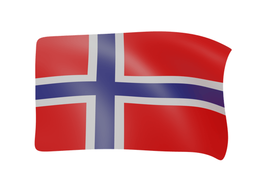 norway waving flag 3d render png