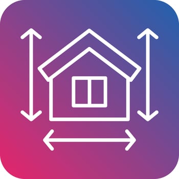 House Measurement Vector Icon Design
