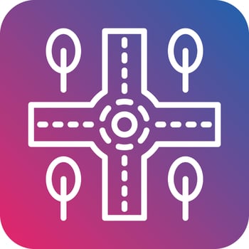 Crossroad Vector Icon Design