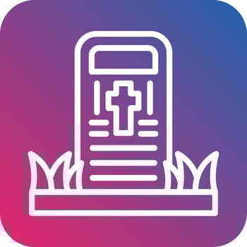Cemetery Vector Icon Design