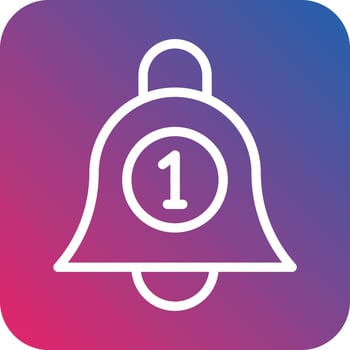 Notification Bell Vector Icon Design