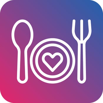Wedding Dinner Vector Icon Design