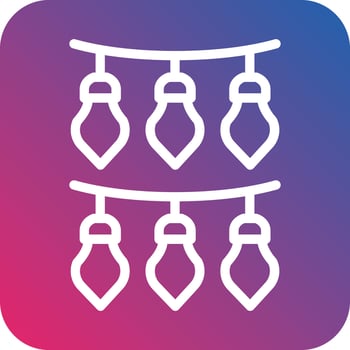 New Year Lights Vector Icon Design