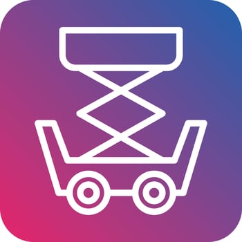 Scissor Lift Vector Icon Design