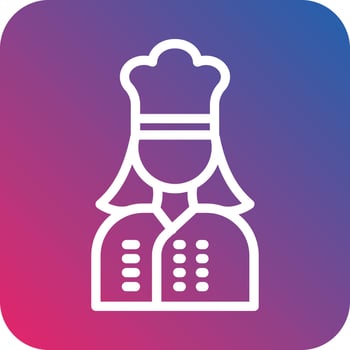 Lady Chef Vector Icon Design