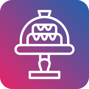Cake Dome Vector Icon Design
