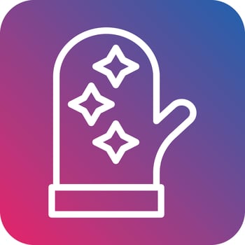 Oven Mitt Vector Icon Design
