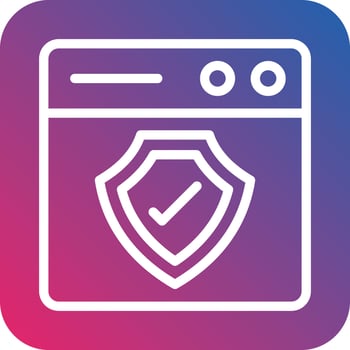 Web Protection Vector Icon Design