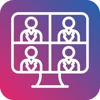 Online Meeting Vector Icon Design