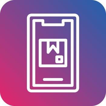 Mobile Delivery Box Vector Icon Design