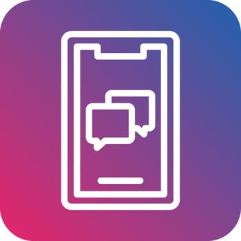 Mobile Chat Vector Icon Design