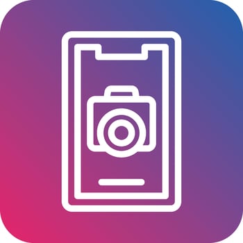Mobile Camera Vector Icon Design